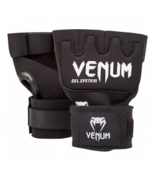 Venum Kontact Boxbandagen Gel Handschuh Wraps Schwarz/Weiß