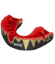 Opro Ufc Platinum Schwarz Metall Rot Mundschutz