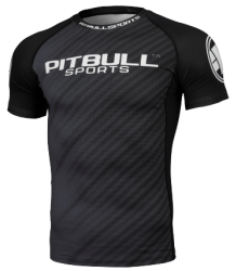 Pit Bull Rashguard Kurzarm-Shortsleeve Raster Grau