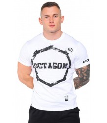 Octagon T-Shirt Logo Smash Weiß