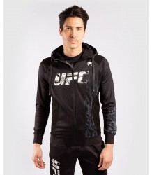 UFC Venum Hoodie Authentic Fight Week Zip Schwarz