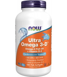 Now Foods Ultra Omega 3 D mit Vitamin D3 180 Kapseln