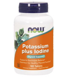 Now Foods Kalium plus Jod 180 Tabletten