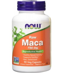 Now Foods Maca 750 Mg Raw 90 pflanzliche Kapseln