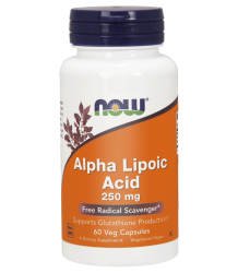 Now Foods Alpha-Liponsäure 250 Mg Fänger von freien Radikalen* 60 pflanzliche Kapseln