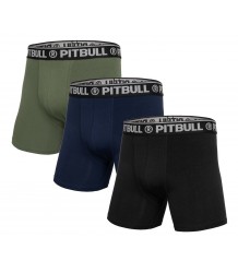 Pit Bull Boxershorts 3er Pack Pb Olive/D.Navy/Schwarz