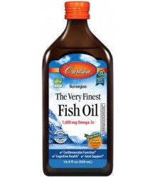 Carlson Labs Das allerfeinste Fischöl 500 ml Orange