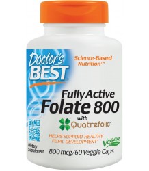 Doctor's Best Fully Active Folate 800 mit Quatrefolic 60 Vcaps