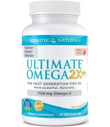 Nordic Naturals Ultimate Omega 2x Mini 1120mg Erdbeere 60 Mini-Softgels