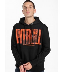 Pit Bull Orange Hundehoodie Schwarz