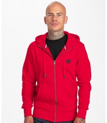 Pit Bull Unbuttoned Hooded Sweatshirt Small Logo Rot