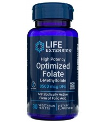 Life Extension hohe Potenz optimiertes Folat 30 vegetarische Tabs