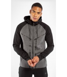 Venum Unbuttoned Hooded Sweatshirt Laser X Connect Dark Heather Grey