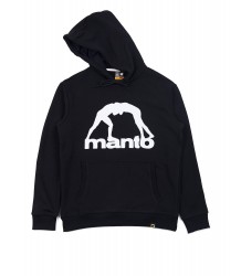 Manto Sweatshirt mit Kapuze Vibe 21 Schwarz Weiß Druck