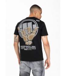 Pit Bull T Shirt Keep Rolling Schwarz