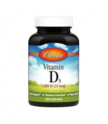 Carlson Labs Vitamin D3 1000 Iu 250 Weichkapseln