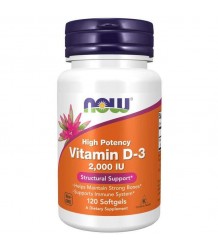 Now Foods Vitamin D3 2000 Iu 120 Weichkapseln