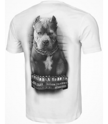 Pit Bull T Shirt Mugshot II Weiß