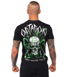 Octagon T-Shirt Spiderskull Schwarz