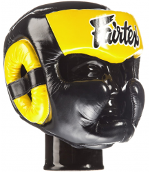 Fairtex Boxen Sparring Helm HG13 schwarz/gelb