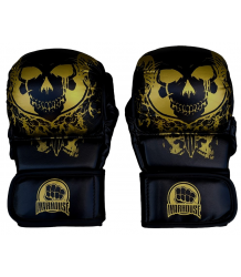 WarHouse MMA Sparring Handschuhe Skull Gold