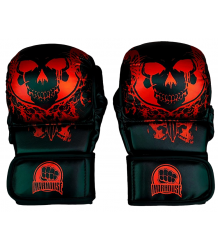 WarHouse MMA Sparring Handschuhe Skull Rot