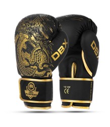 DBX Bushido Sparring Boxhandschuhe Gold Dragon Schwarz/Gold