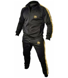 WarHouse Small Logo Sport-Trainingsanzug-Set Schwarz/Gold