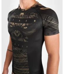 Venum Rashguard Gorilla Jungle Kurzarm Schwarz/Sand