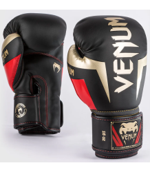 Venum Elite Boxhandschuhe Schwarz/Gold/Rot