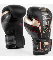 Venum Elite Evo Boxhandschuhe Schwarz/Gold/Rot