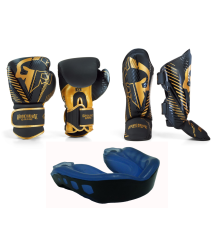 Ground Game K1 Kickboxing Kit Boxhandschuhe Bling Kieferschützer WarHouse