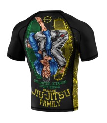 Octagon Rashguard Kurzarm PREMIUM Jiu Jitsu Familie