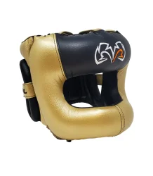 Rivalr Sparring Boxhelm mit Nasenschutz RHGFS3 Schwarz/Gold