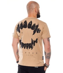 Octagon T-Shirt Zähne Beige