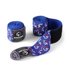 Ground Game Boxing Wrap Bandagen Logo Blau 4m