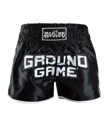 Ground Game Muay Thai Shorts Skullz Schwarz