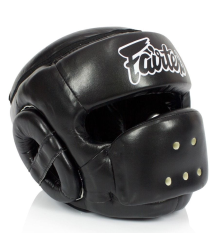 Fairtex Boxen Sparring Helm HG14 Schwarz Full Face Protector