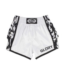 Fairtex Muay Thai Shorts GLORY BSG3 Weiß/Schwarz