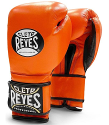 Cleto Reyes Boxhandschuhe Klettverschluss Sparring Handschuhe Orange