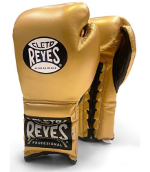 Cleto Reyes Boxhandschuhe Lace Up Sparring Handschuhe Gold