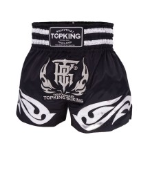 Top King Muay Thai Shorts TKTBS-094 Schwarz/Silber