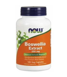 Now Foods Boswellia-Extrakt plus Kurkuma-Wurzel-Extrakt - 120 pflanzliche Kapseln