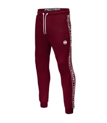 Pit Bull Tape Logo Sweatpants Burgundy