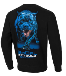 Pit Bull Sweatshirt mit Kapuze In Blau Crewneck Schwarz