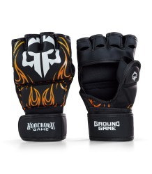 Ground Game MMA Handschuhe Flammen