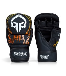 Ground Game MMA Sparring Handschuhe Flammen