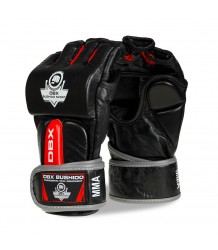 DBX Bushido Naturleder MMA Handschuhe Krav Magi E1v4